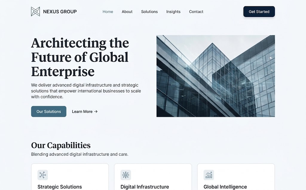 Corporate Website project by Global BSP